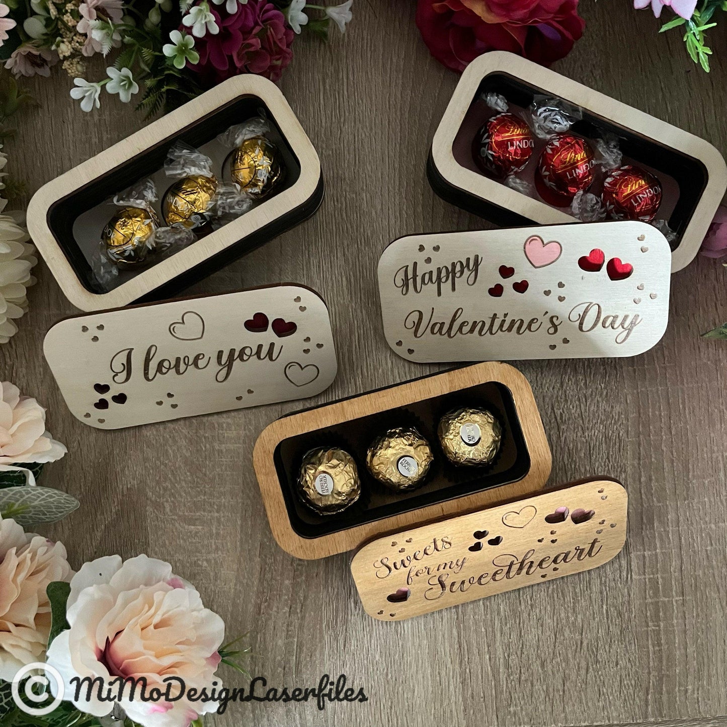 Statement 3 pcs Chocolate Candy Box with multiple options for making