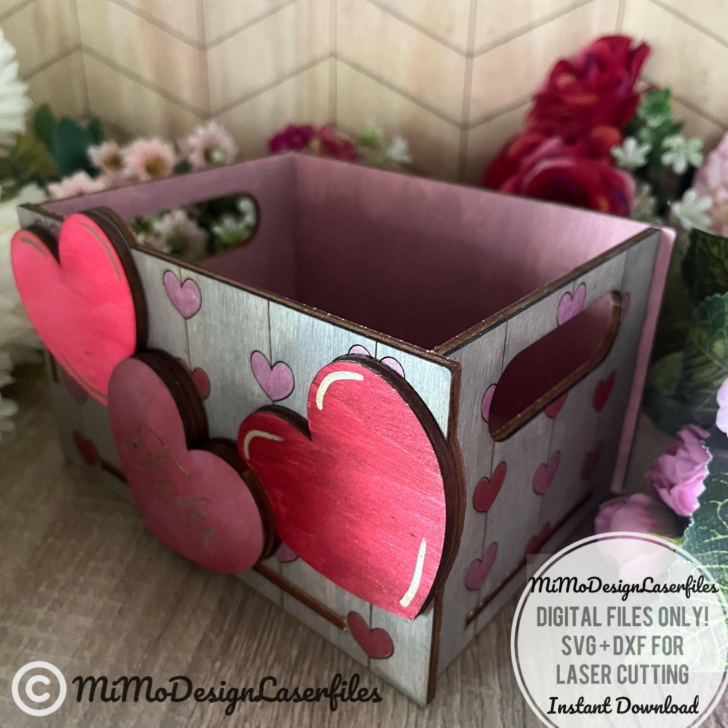 Hearts Mini Gift Box / Crate