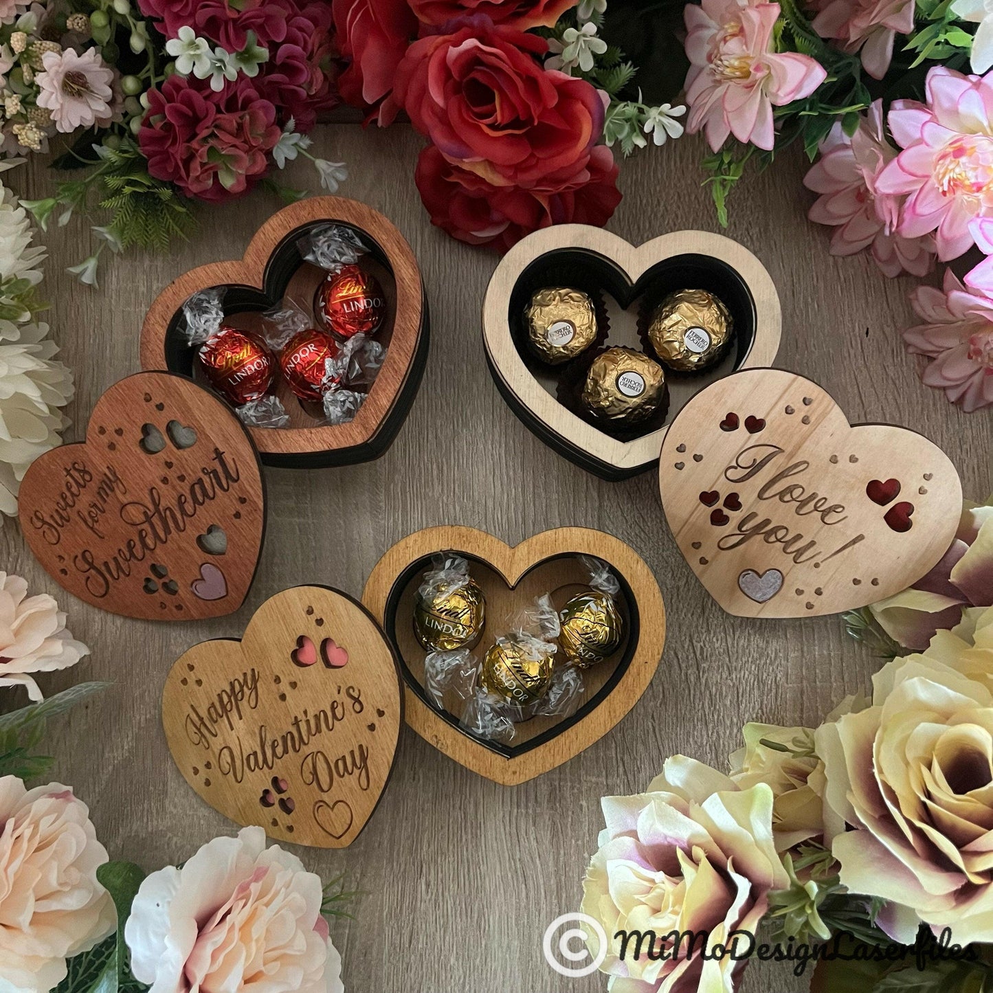 Statement 3 Heart Chocolate Candy Box with multiple options for making