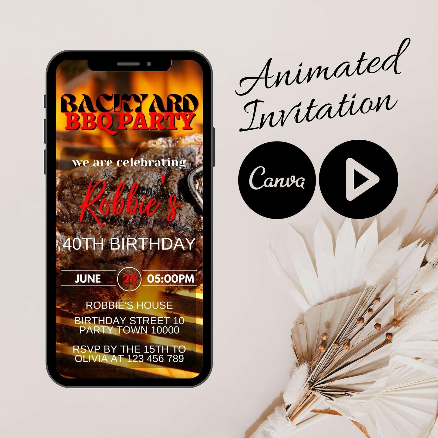 Mobile BBQ Bash: Video Invitation for Your Delicious Birthday Celebration!