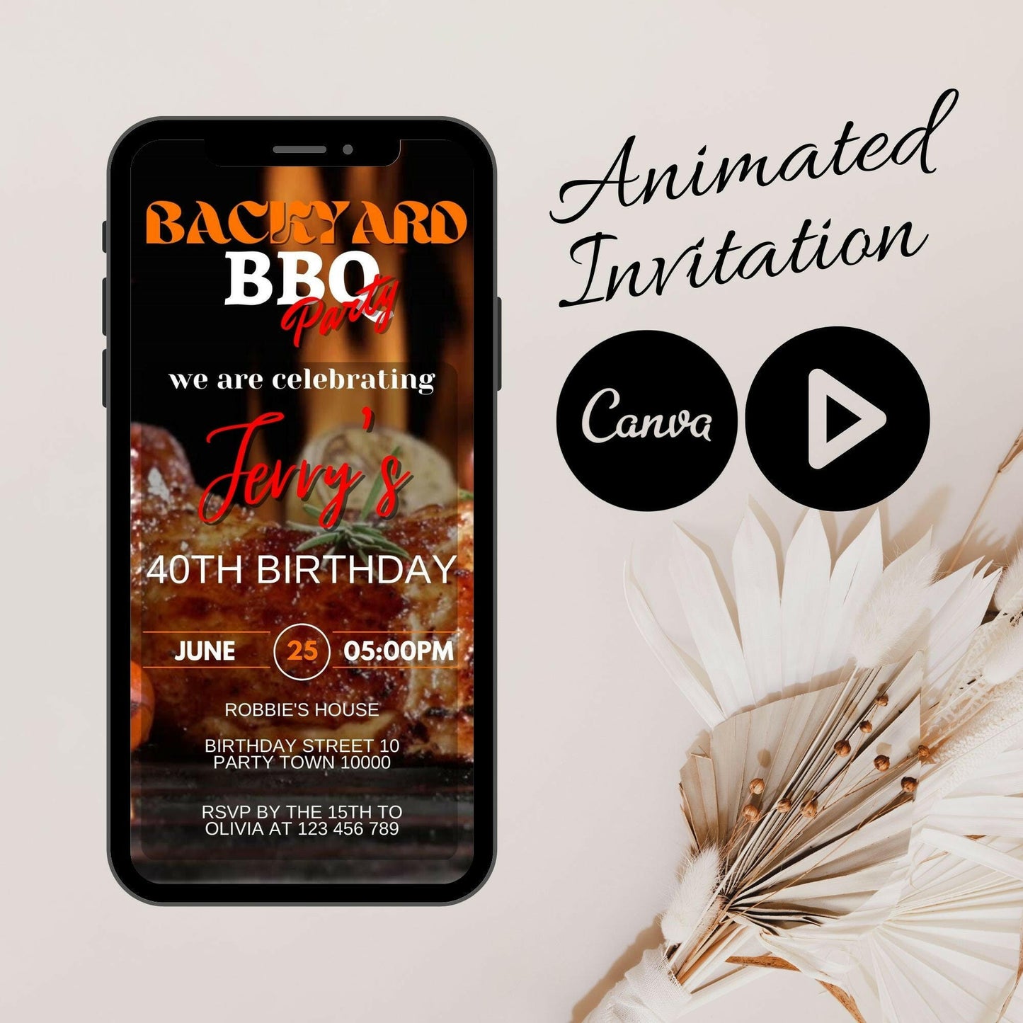 Grill & Chill: Video Backyard BBQ Birthday Party Invitation is Here!