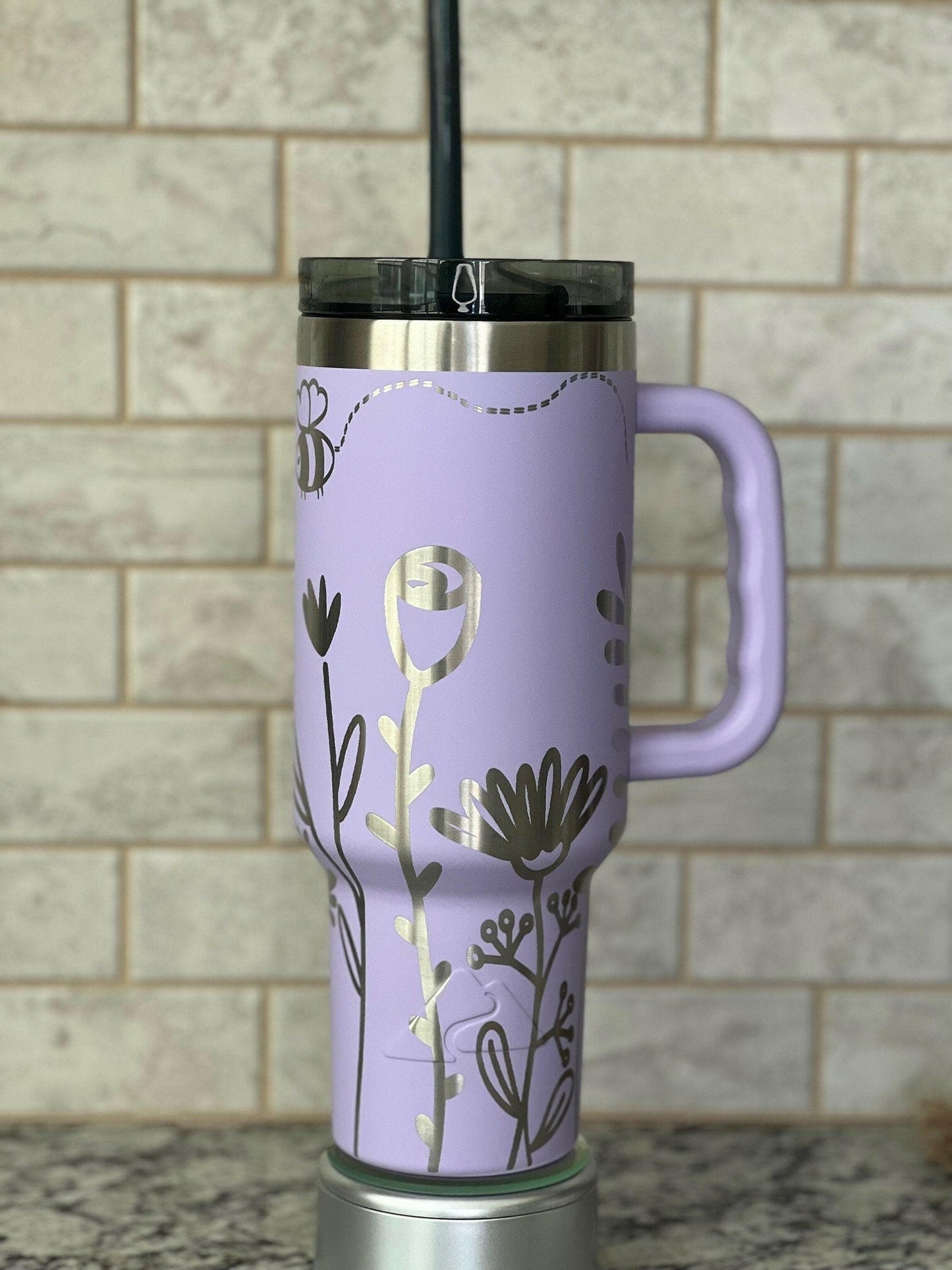 Floral Garden Laser Engraved Full Wrap Design for 40oz Tumbler, Digital Download, SVG, Seamless Design, Tumbler Wrap For Laser Rotary