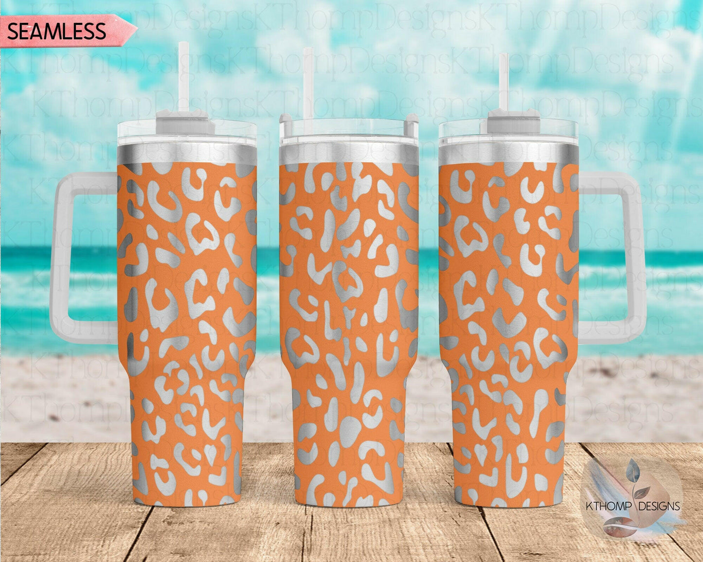 Leopard Laser Engraved Full Wrap Design for 40oz Tumbler, Digital Download, SVG, Cheetah Seamless Design, Tumbler Wrap For Laser Rotary