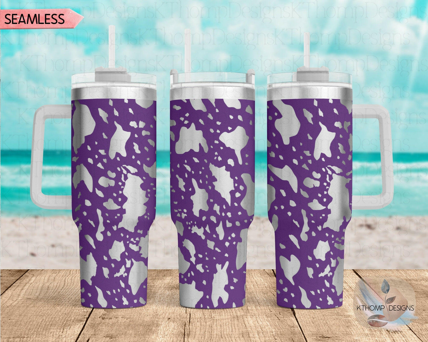 Cowhide Laser Engraved Full Wrap Design for 40oz Tumbler, Digital Download, SVG, Cow Pattern Seamless Design, Tumbler Wrap For Laser Rotary