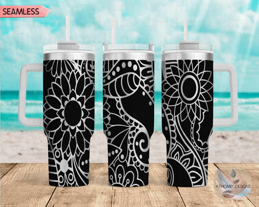 Doodles Laser Engraved Design for 40oz Tumbler, Digital Download, SVG, Seamless Design, Tumbler Wrap For Laser Rotary