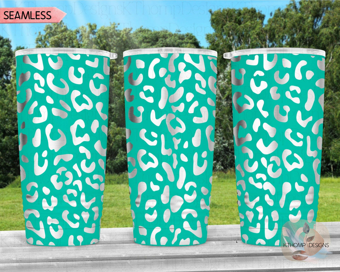 Leopard Laser Engraved Full Wrap Design for 20oz & 30oz Tumblers, Digital Download, SVG, Seamless Cheetah Design, Tumbler Wrap For Rotary