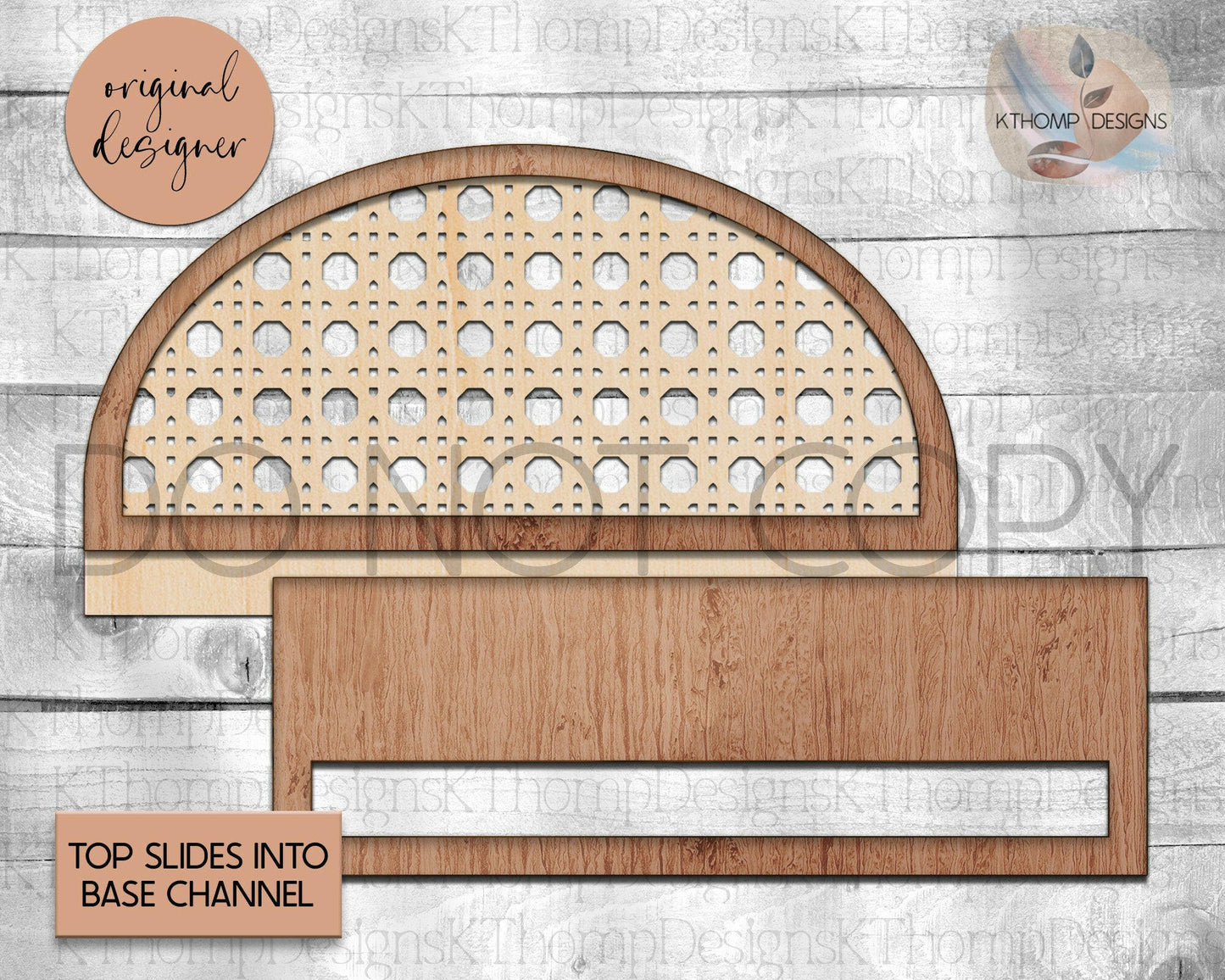 Rattan Arch Channel Top with Macrame Bar Digital Laser Cut File, Boho Sign, Interchangeable Sign, Glowforge, XTools M1 D1, Laser design, SVG