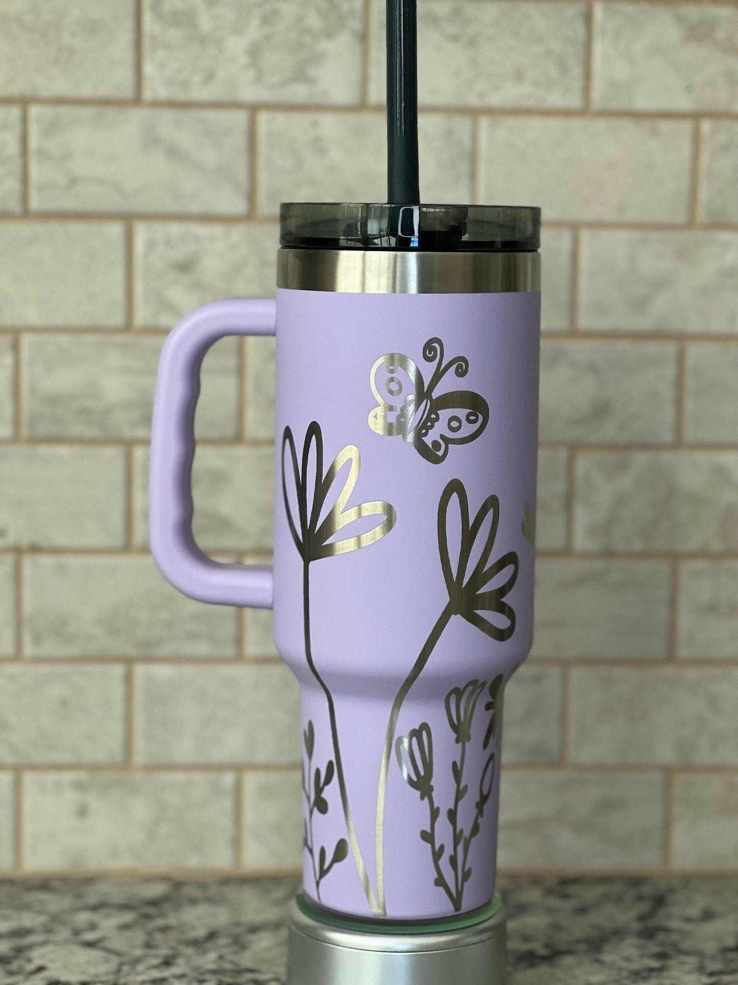 Floral Garden Laser Engraved Full Wrap Design for 40oz Tumbler, Digital Download, SVG, Seamless Design, Tumbler Wrap For Laser Rotary