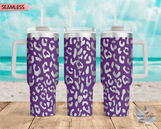 Leopard Laser Engraved Full Wrap Design for 40oz Tumbler, Digital Download, SVG, Cheetah Seamless Design, Tumbler Wrap For Laser Rotary