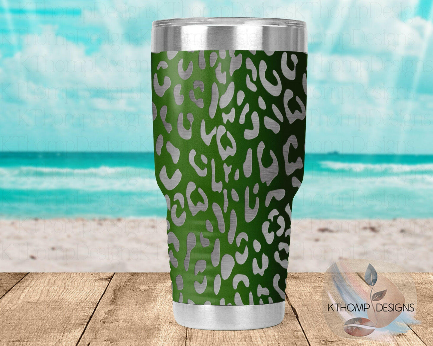 Leopard Laser Engraved Full Wrap Design for 20oz & 30oz Tumblers, Digital Download, SVG, Seamless Cheetah Design, Tumbler Wrap For Rotary