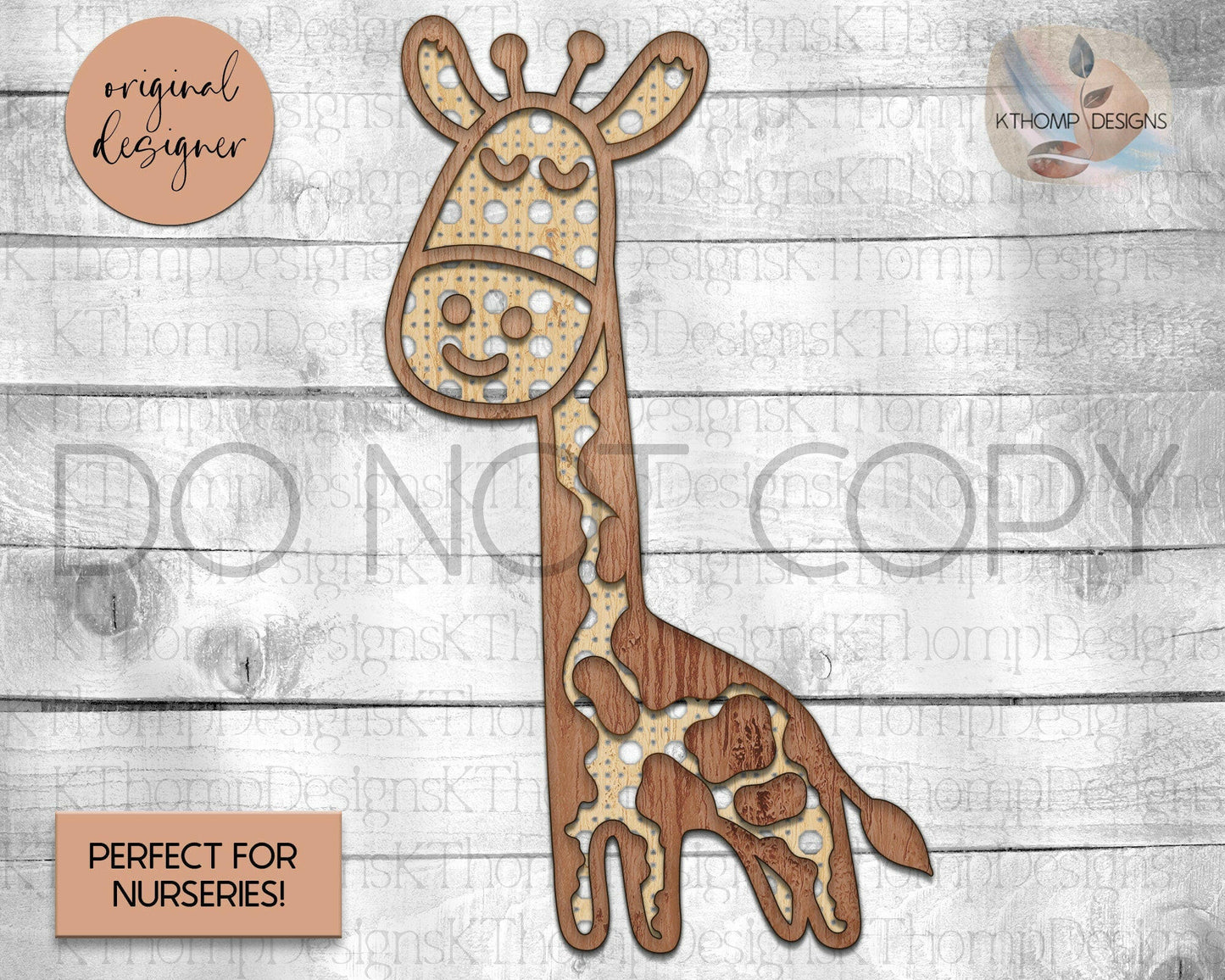 Cane Rattan Giraffe Laser Cut File SVG, Cute Rattan Giraffe, Boho Nursery Sign, Jungle Giraffe SVG, Nursery Decor, Glowforge, XTool