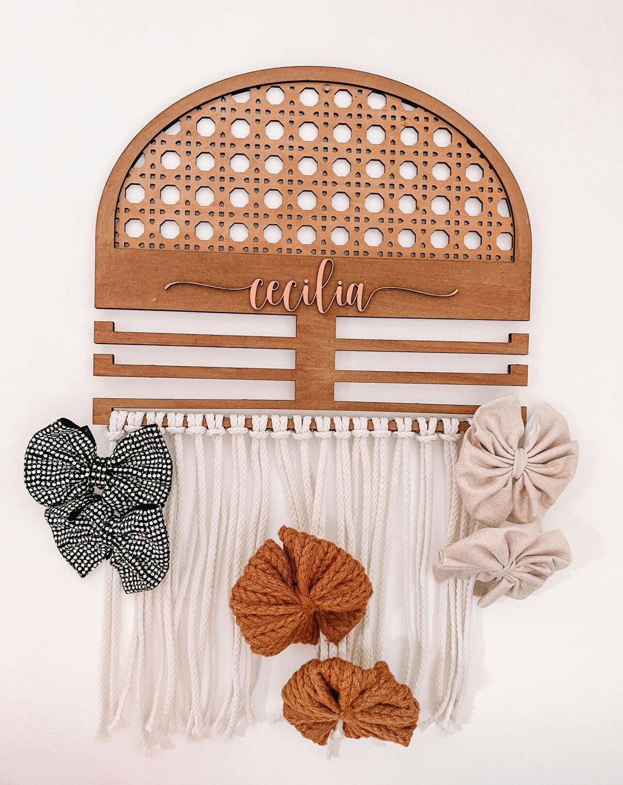 Cane Rattan Headband and Bow Holder design, Instant Digital Download, Laser Cut File, Glowforge File, Laser Cut, Glowforge Tested, SVG