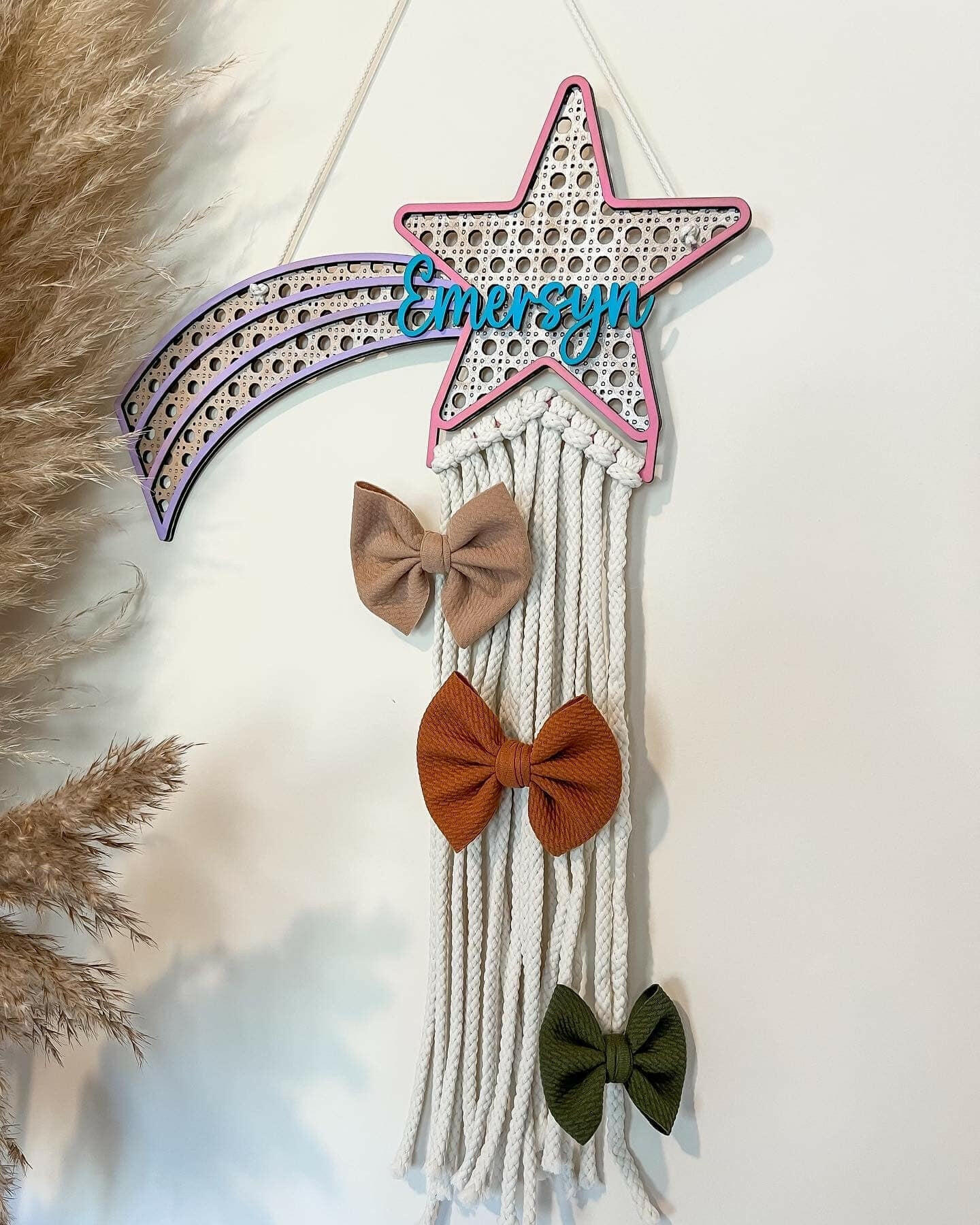 Cane Rattan Shooting Star Headband and Bow Holder design, Digital Download, Laser Cut File, Glowforge File, Laser Cut, Glowforge Tested, SVG