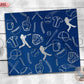 Baseball Doodles Laser Engraved Full Wrap Design for 20oz Skinny Tumbler, Digital Download, SVG, Seamless Design, Tumbler Wrap For Rotary