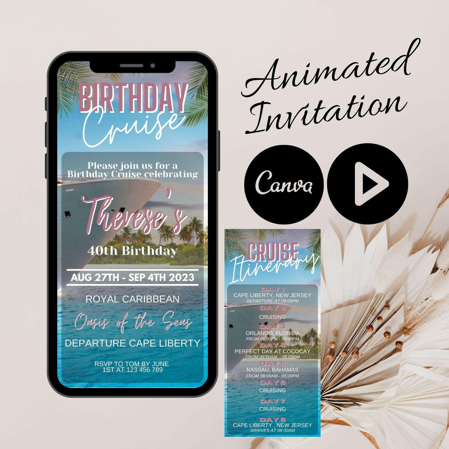 Set Sail for an Unforgettable Birthday Weekend – Cruise Video Invitation