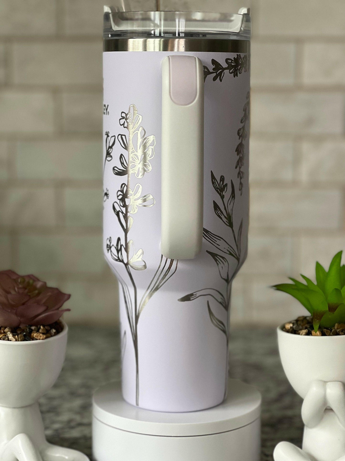 Lavender Laser Engraved Full Wrap Design for 40oz Tumbler, Digital Download, SVG, Floral Seamless Design, Tumbler Wrap For Laser Rotary