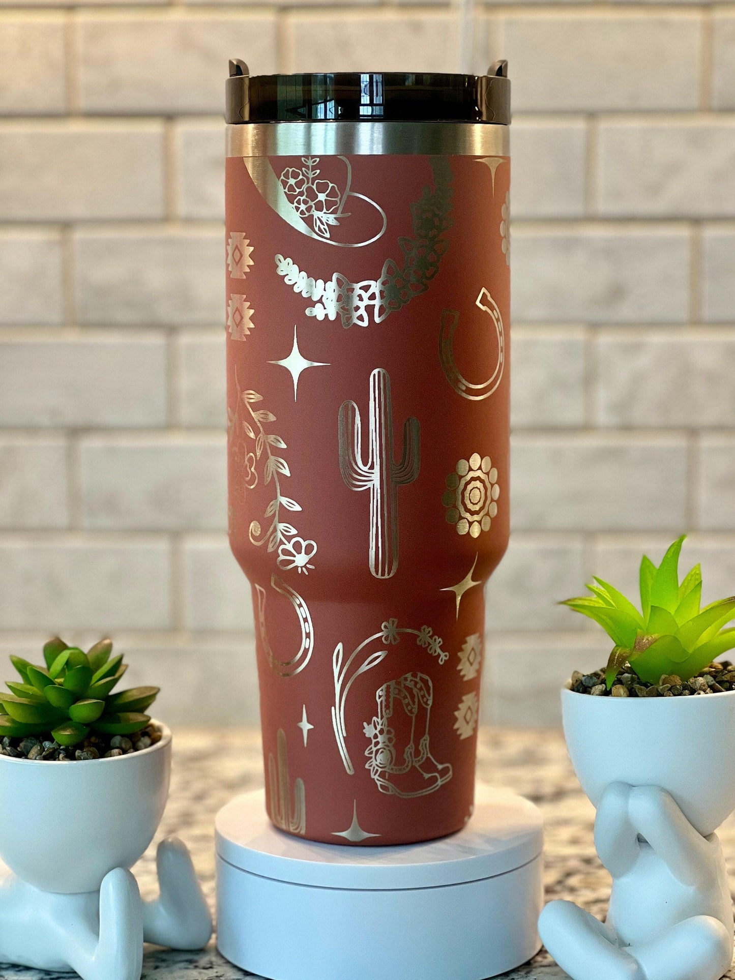 Western Floral Laser Engraved Full Wrap Design for 40oz Tumbler, Digital Download, SVG, Seamless Design, Tumbler Wrap For Laser Rotary