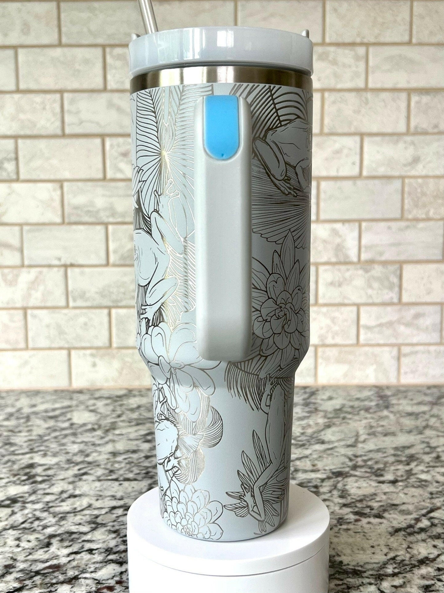 Tree Frogs Laser Engraved Full Wrap Design for 40oz Tumbler, Digital Download, SVG, Seamless Design, Tumbler Wrap For Laser Rotary