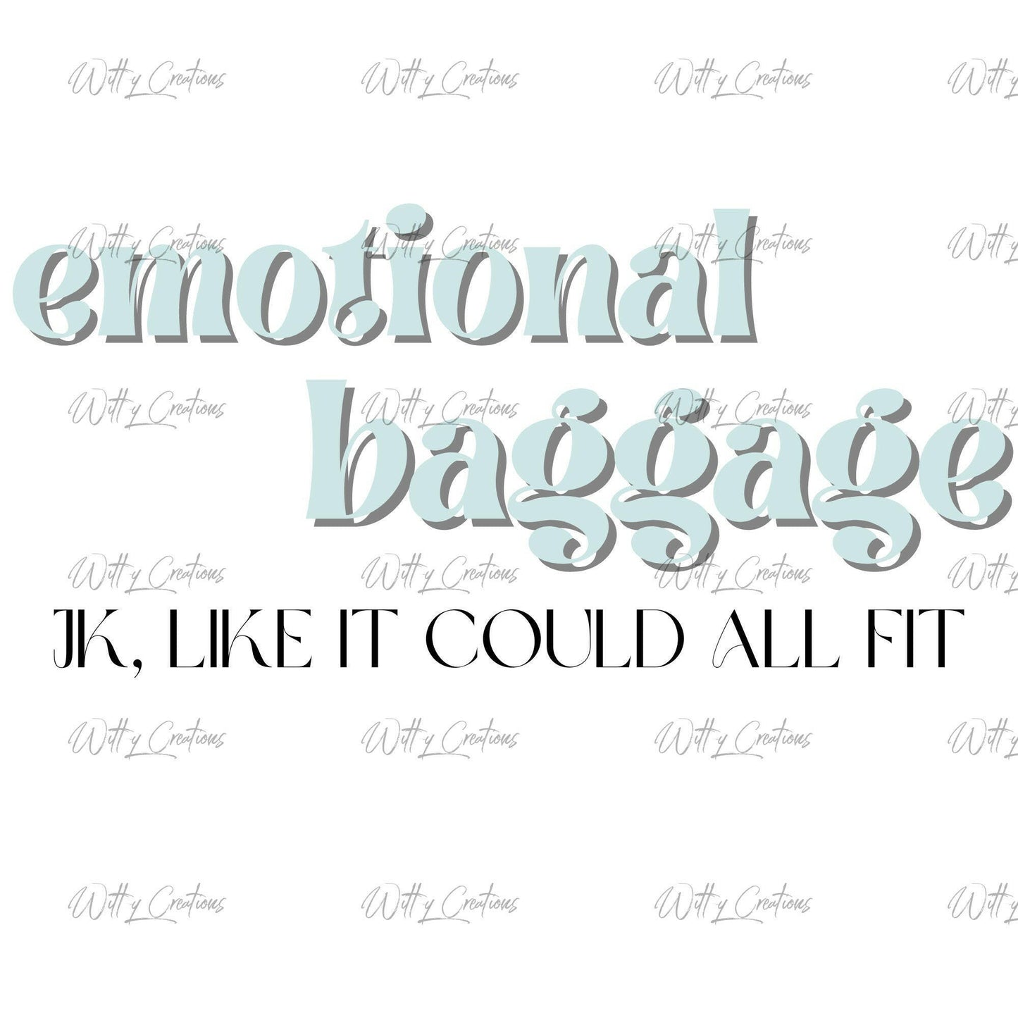 Emotional Baggage PNG Digital Download for Self-Reflection and Healing - Raw and Honest Design for Journals, Posters, and More