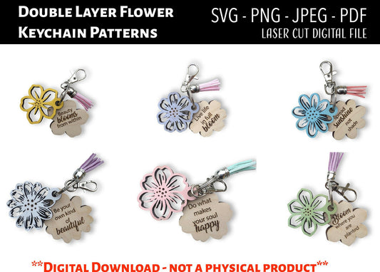 Flower Keychain SVG, PNG