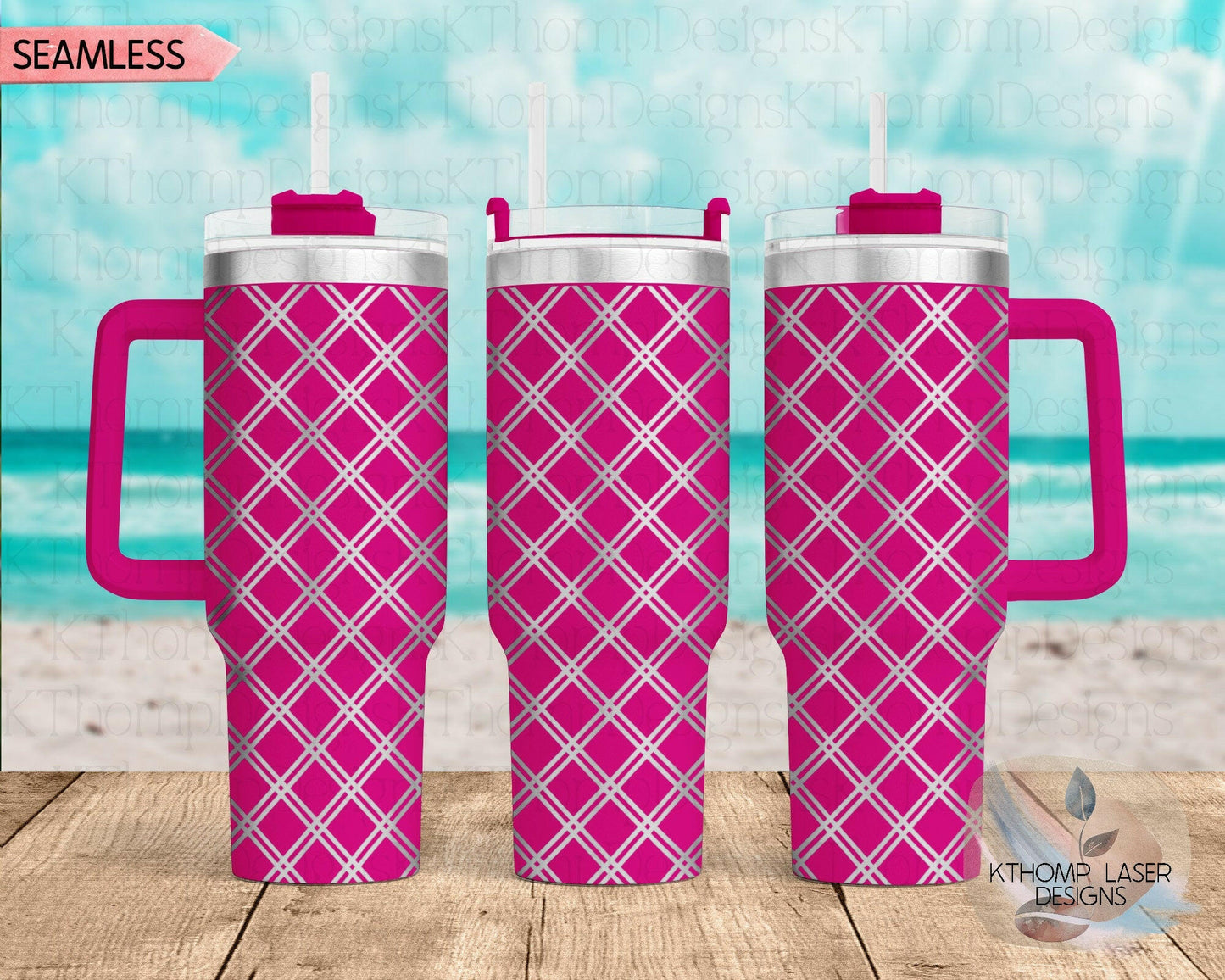 Double Diamond Pattern Laser Engraved Full Wrap for 40oz Tumbler, Digital Download, SVG, Seamless Design, Tumbler Wrap For Laser Rotary