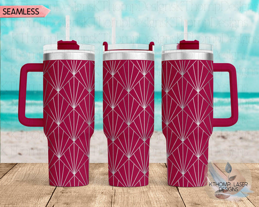 Abstract Leaves Pattern Laser Engraved Full Wrap for 40oz Tumbler, Digital Download, SVG, Seamless Design, Tumbler Wrap For Laser Rotary