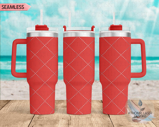 Dashed Diamonds Pattern Laser Engraved Full Wrap for 40oz Tumbler, Digital Download, SVG, Seamless Design, Tumbler Wrap For Laser Rotary