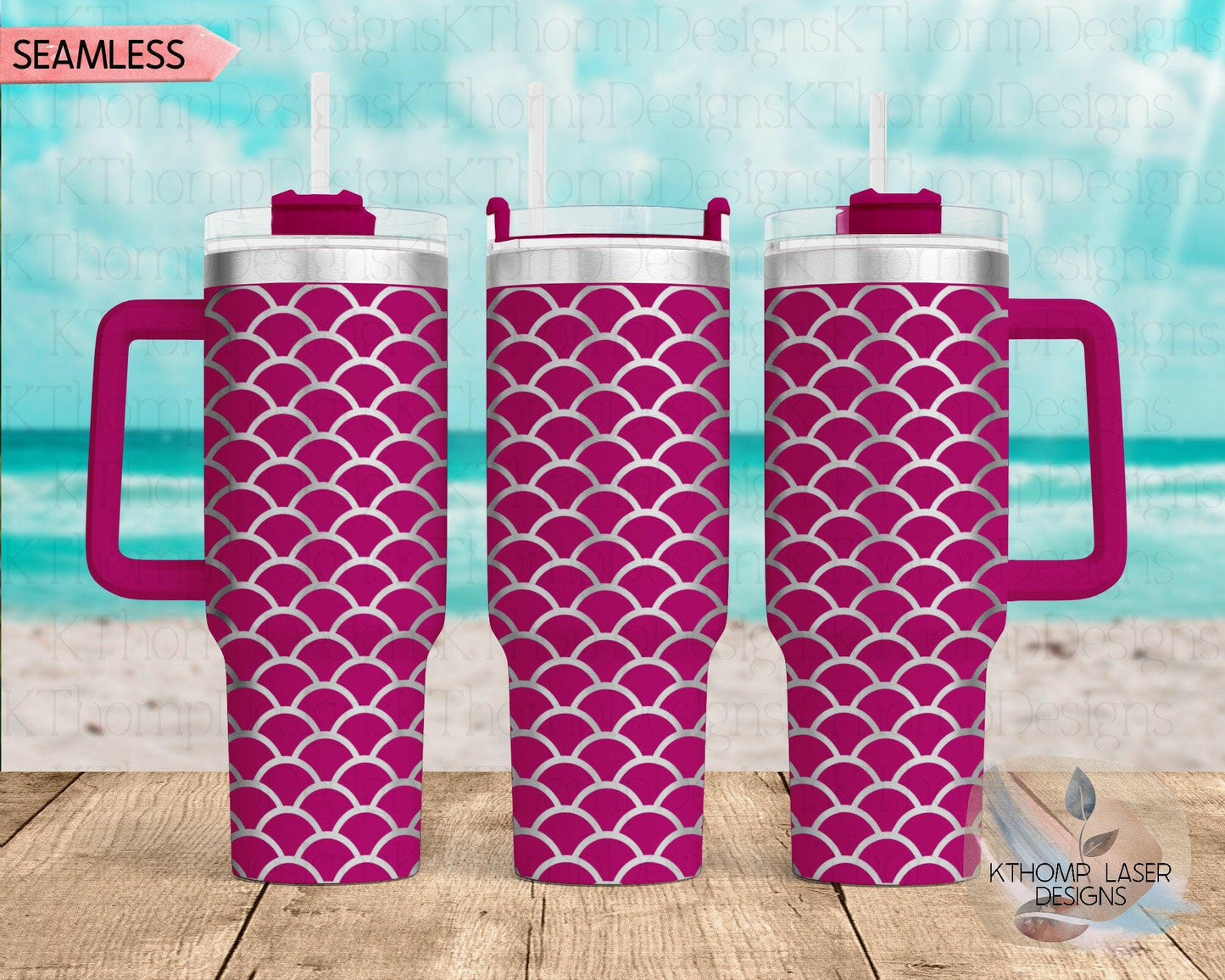 Scales Pattern Laser Engraved Full Wrap for 40oz Tumbler, Digital Download, SVG, Mermaid Seamless Design, Tumbler Wrap For Laser Rotary