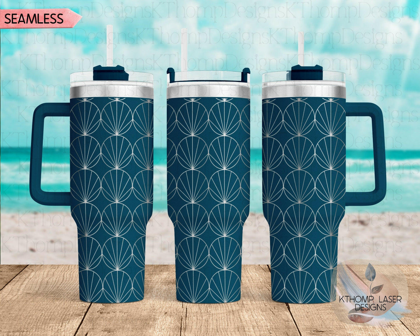 Shells 2 Pattern Laser Engraved Full Wrap for 40oz Tumbler, Digital Download, SVG, Seamless Design, Tumbler Wrap For Laser Rotary