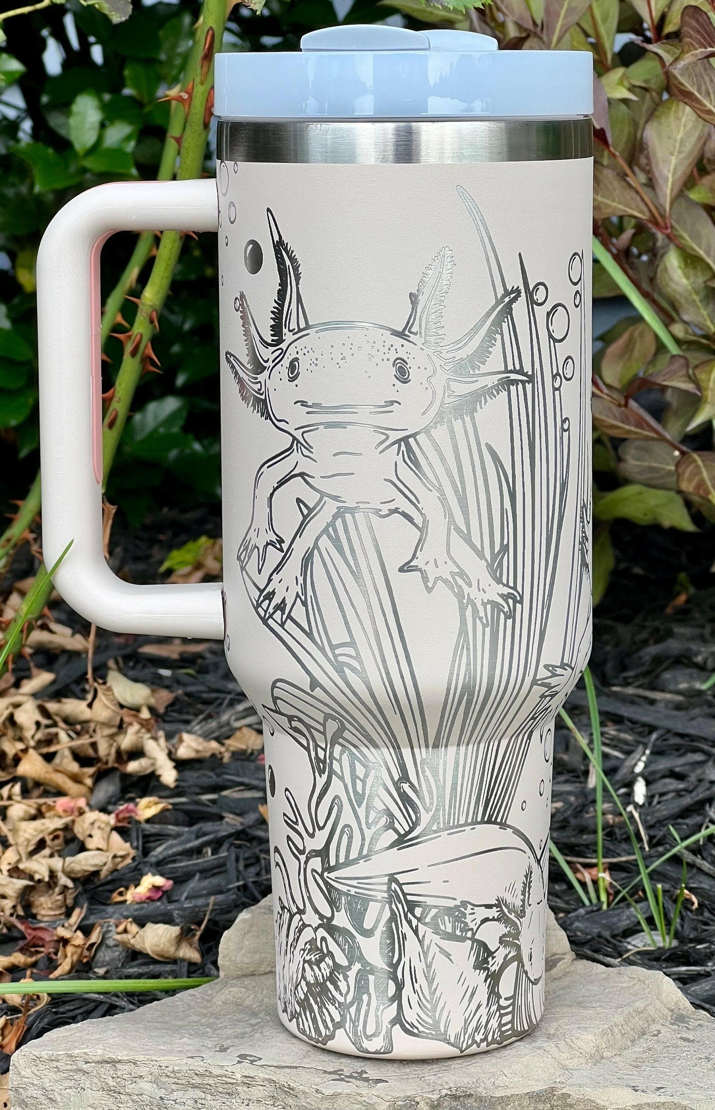 Axolotls Laser Engraved Full Wrap Design for 40oz Tumbler, Digital Download, SVG, Seamless Design, Tumbler Wrap For Laser Rotary