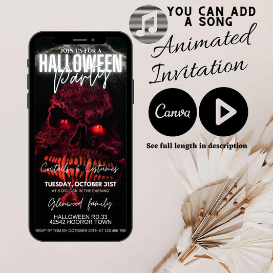 Costumes & Cocktails: Join the Spooktacular Fun with Our Video Halloween Party Invitation!