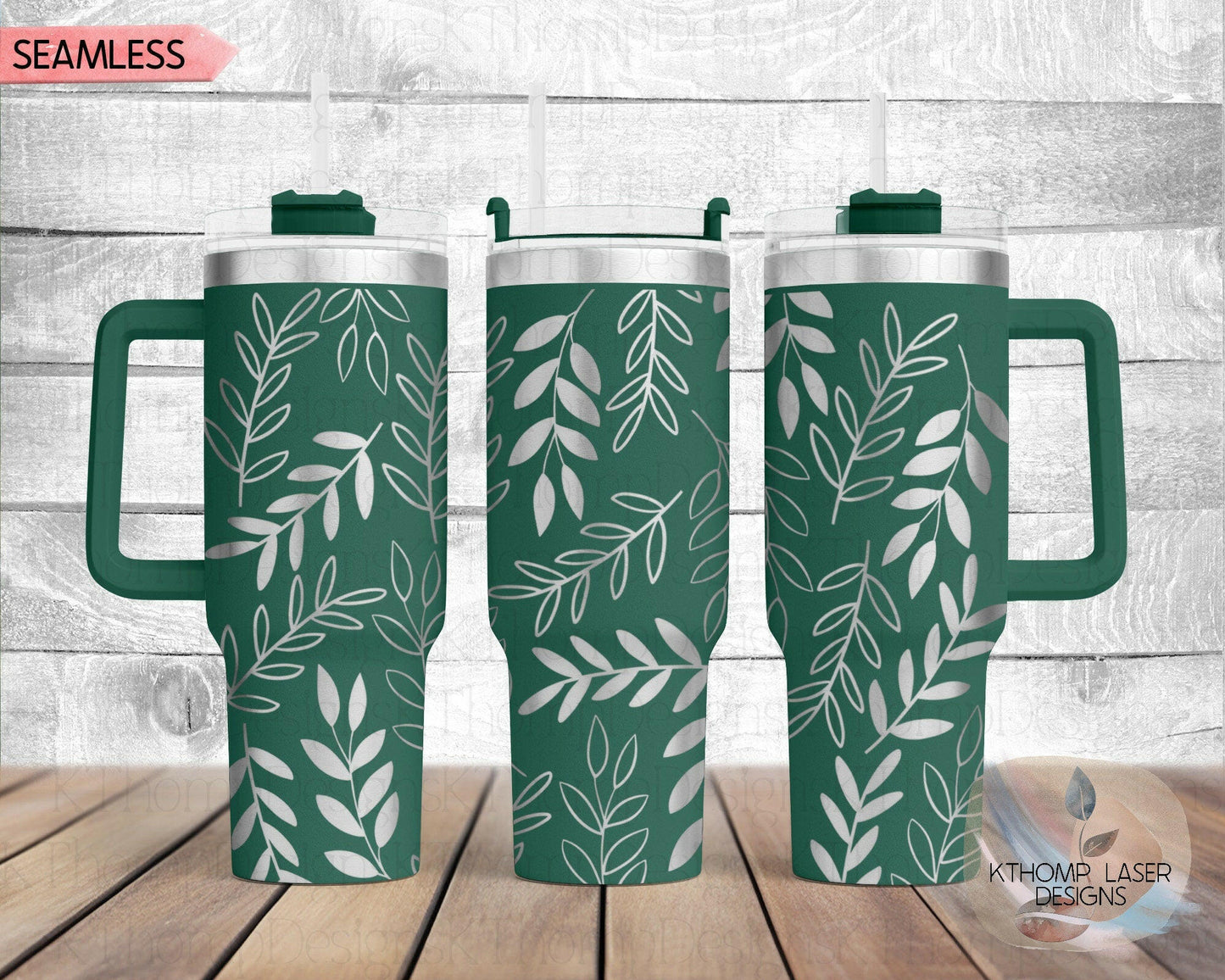 Abstract Leaves Laser Engraved Full Wrap for 40oz Tumbler, Digital Download, SVG, Seamless Design, Tumbler Wrap For Laser Rotary