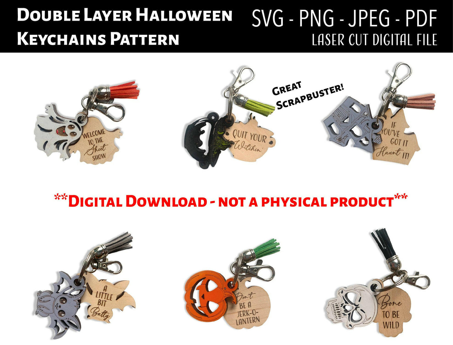 Halloween Keychain SVG, PNG