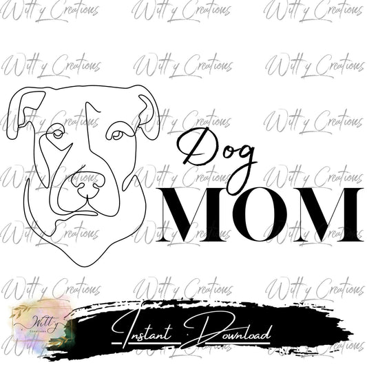 Adorable Dog Mom PNG Digital Download - Instant Printable Art for Pet Lovers