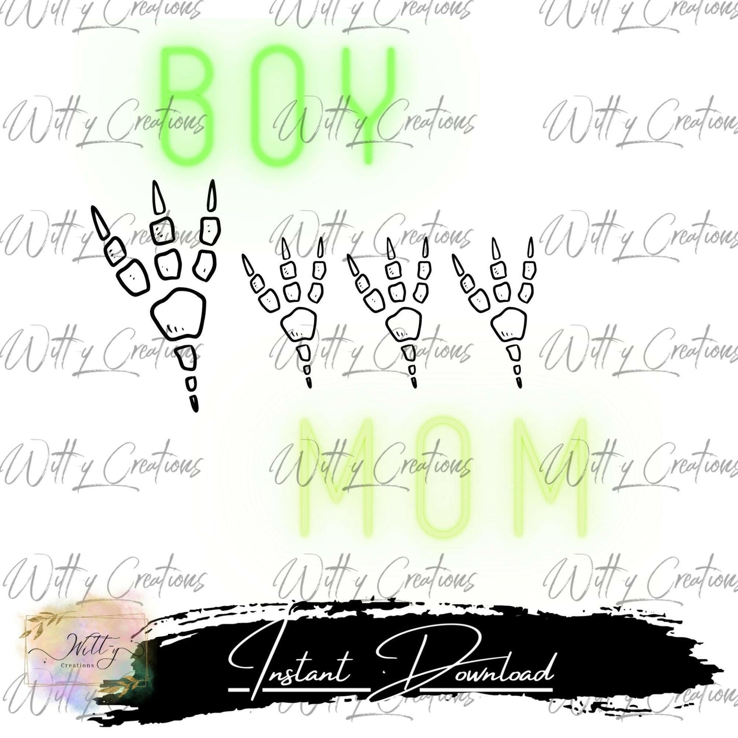 Boy Mama PNG Digital Download | Cute Dino Artwork for Moms | Instant Printable Wall Decor | Nursery Wall Art Printables