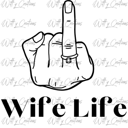 Cherish Your 'Wife Life' with our Stunning Ring Finger PNG Digital Download - Instant Download, Printable Art, Marriage Bliss