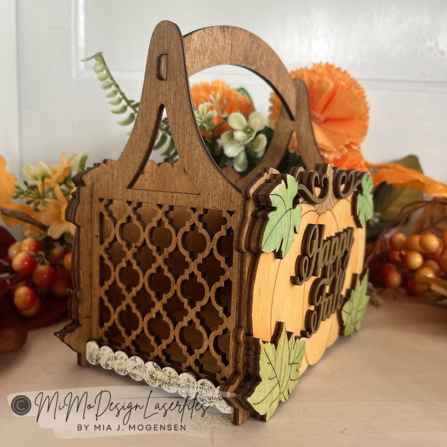 Pumpkin Autumn / Fall Baskets Bundle Big + Mini