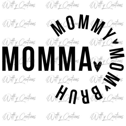 Momma Bruh PNG Digital Download - Instant Printable Art - Hilarious Mom Gift - Digital Illustration - Humorous Momma Design