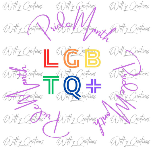 Rainbow Pride Month Digital Art - LGBTQ+ PNG Download - Love is Love Printable - Instant Download