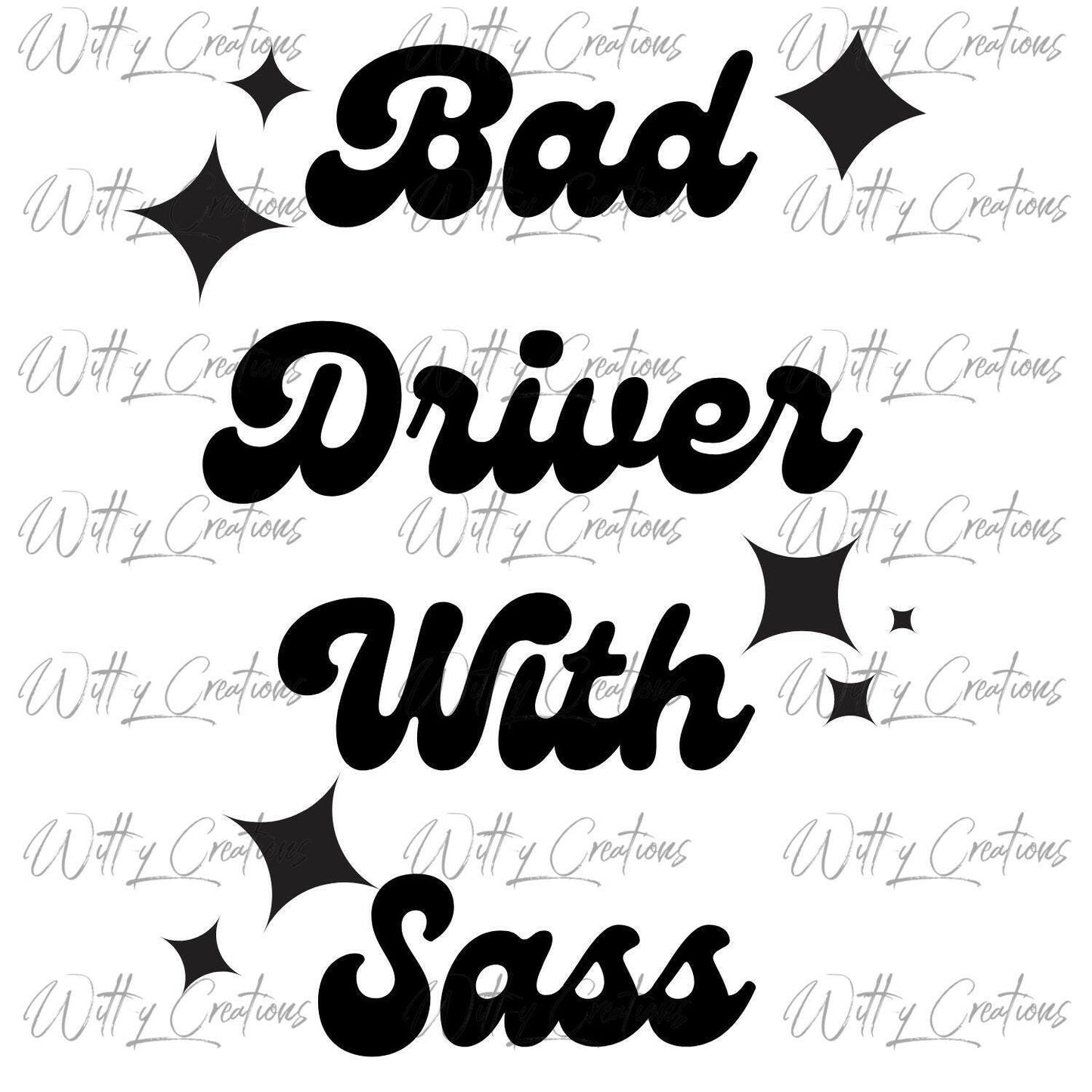 Reckless Road Warrior: Bad Driver With Sass PNG Digital Download - Funny Car Decor Print - Sarcastic Driving Art - Instant Printable Poster