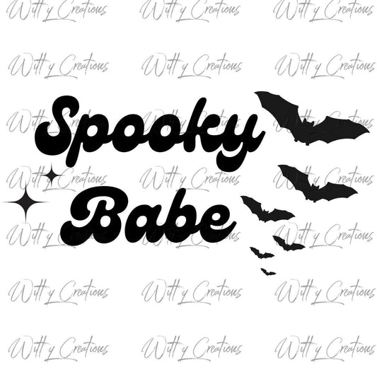 Spooky Babe PNG Digital Download - Halloween Clipart, Witchy Art, Hauntingly Cute, Printable Decor, Instant Download