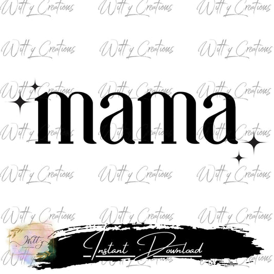 Beautiful Mama PNG Digital Download - Mother's Day Clipart, Mom Printable Art, Instant Download, Family Love Print, DIY Decor