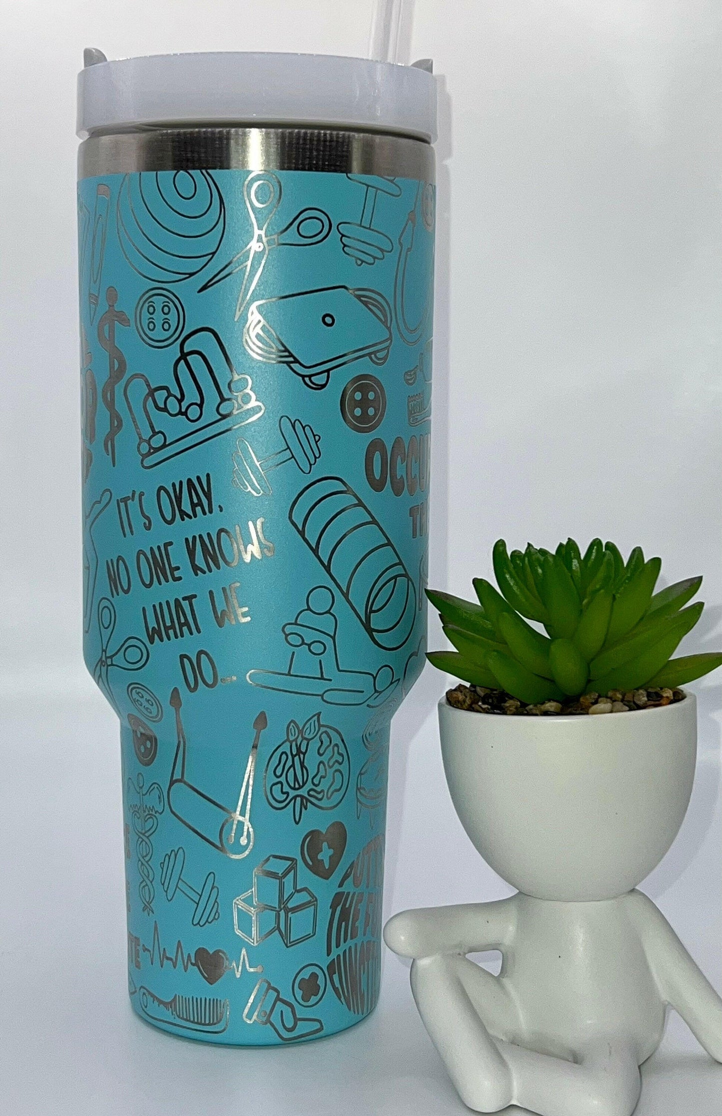 Occupational Therapy Laser Engraved Full Wrap Design for 40oz Tumbler, Digital Download, SVG, Seamless Design, Tumbler Wrap For Laser Rotary