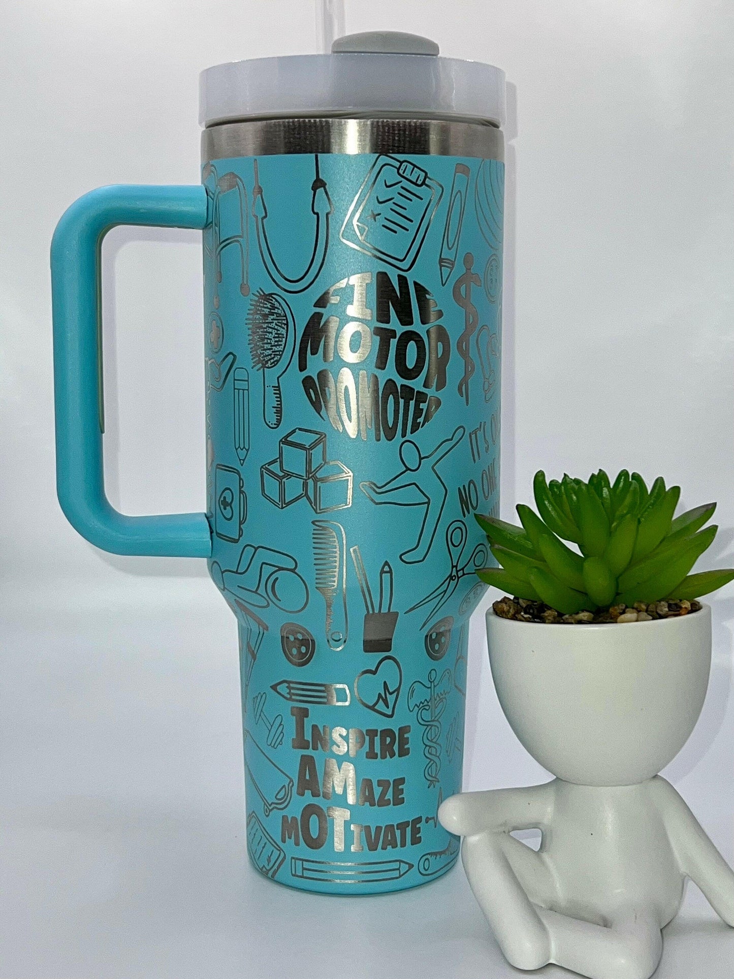 Occupational Therapy Laser Engraved Full Wrap Design for 40oz Tumbler, Digital Download, SVG, Seamless Design, Tumbler Wrap For Laser Rotary