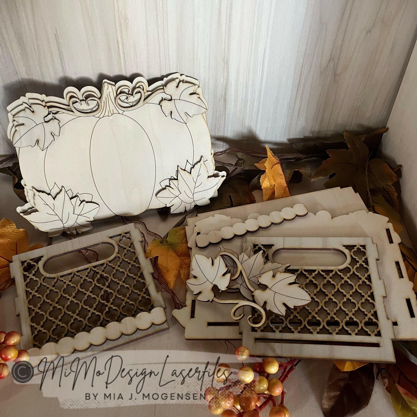 Pumpkin Autumn / Fall Boxes Bundle Big + Mini