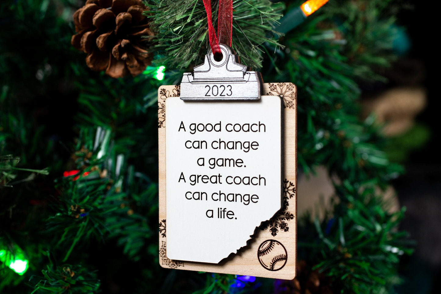 Coach Clipboard Sports Christmas Ornaments SVG, PNG