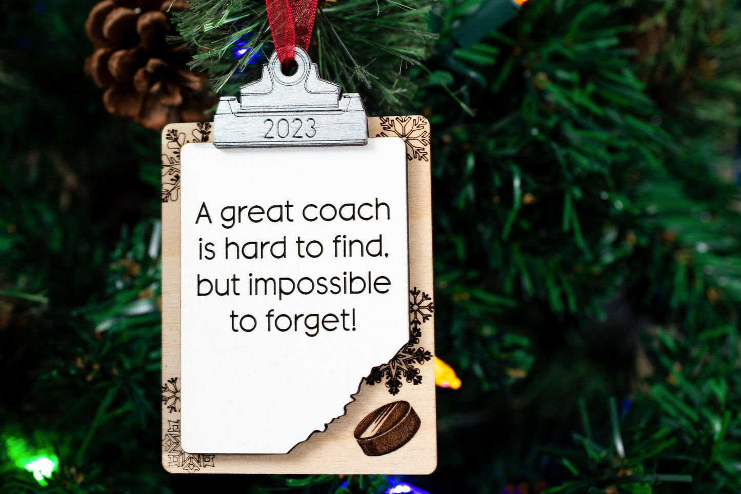 Coach Clipboard Sports Christmas Ornaments SVG, PNG