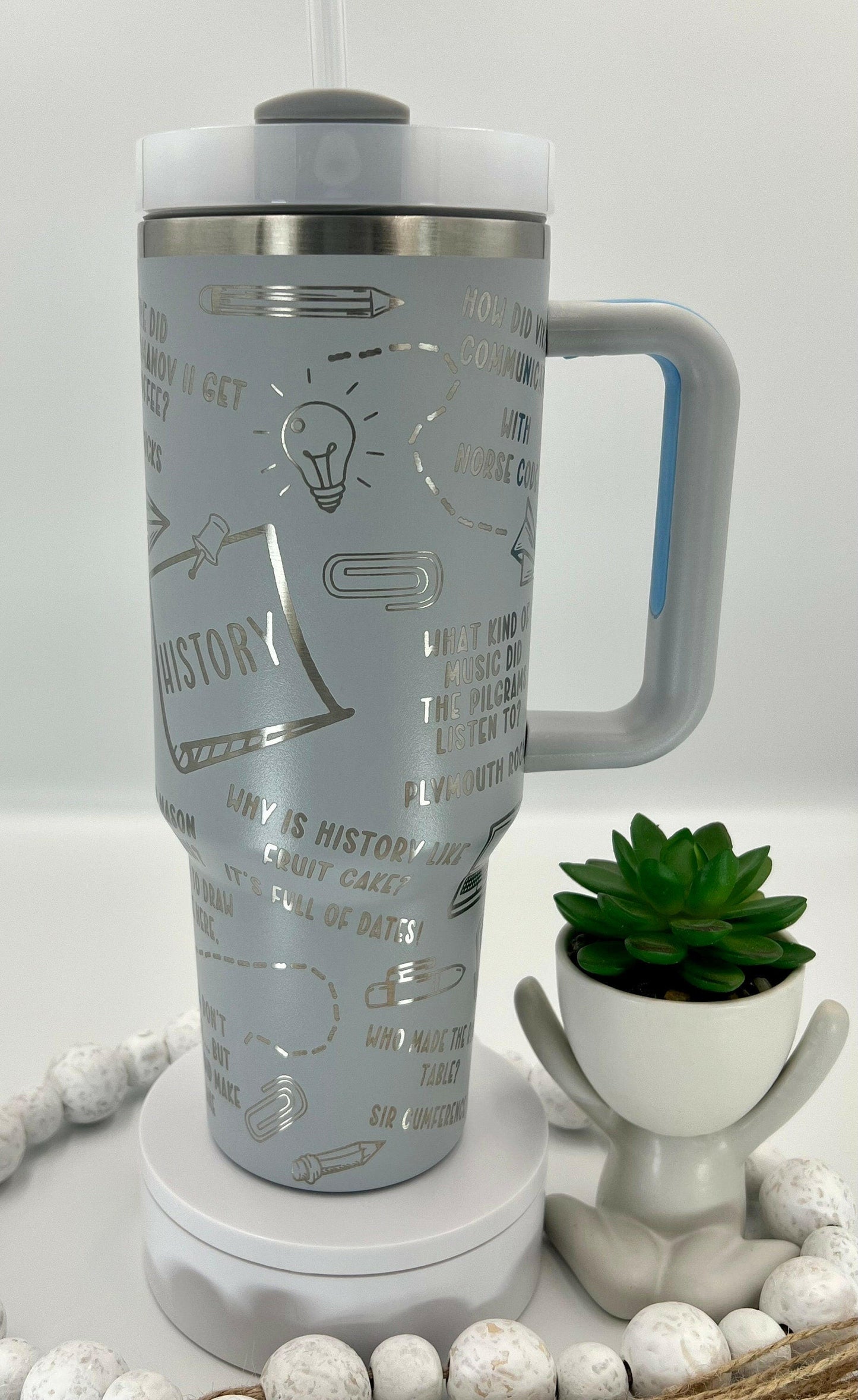 History Puns Laser Engraved Full Wrap for 40oz Tumbler, Digital Download, History Jokes Seamless Design, Teacher Gift, SVG For Laser Rotary