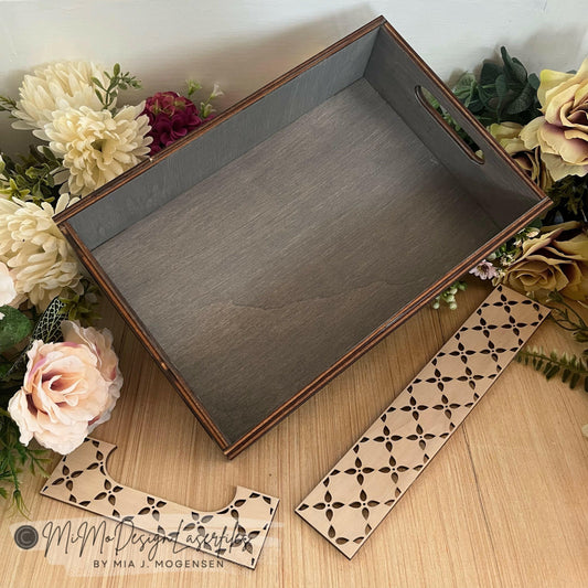 ADD ON Floral Elegant Sides for the Serving / Home Decor Trays - matches the interchangeable bottom inlay