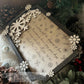 Snowflake 3D layered home decor tray with poem & pattern, Single line design all scored